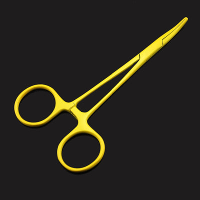Pince à clamper / pince kocher à tête incurvée - 4 coloris - jaune - matériels et outils médicaux - La Boutique Des Infirmières