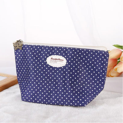 Trousse Pochette de rangement pour infirmière motif à pois - Bleu