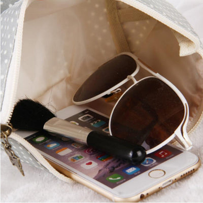 Trousse Pochette de rangement pour infirmière motif à pois - remplie d'objets