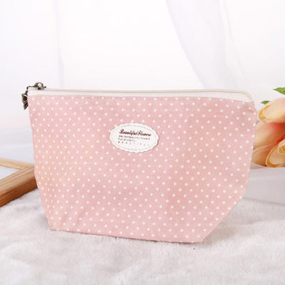 Trousse Pochette de rangement pour infirmière motif à pois - Rose