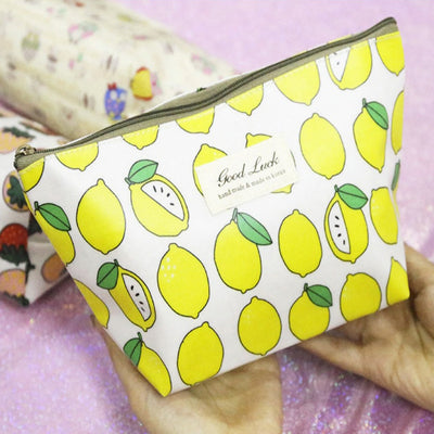 Trousse Fourre-tout "Good Luck" - Pochette médicale - Citrons - La Boutique Des Infirmières