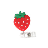 Porte-badges rétractables "Fruits" en forme de fraise