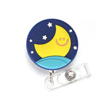 Porte-badge rétractable et extensible pour blouse infirmière - Modèle "Lune"
