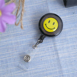 Porte-badges extensibles et rétractables Smileys noir - La Boutique Des Infirmières
