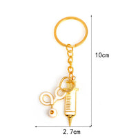 Porte-clés en forme de seringue et de stéthoscope pour infirmières et aide-soignantes