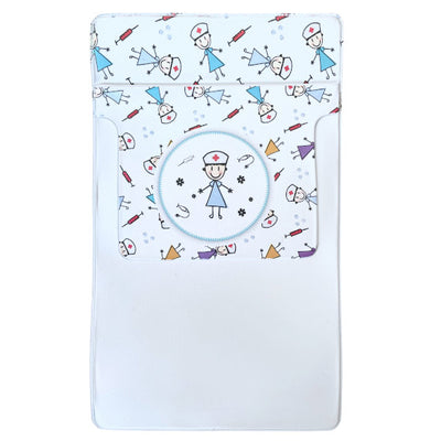 protège-poche pour blouse infirmière - organiseur de poche pour soignants motif Infirmières et seringues