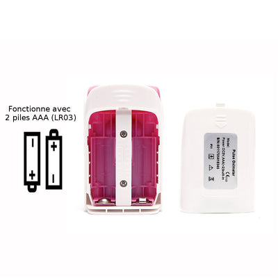 Oxymètre de pouls sans fil - saturomètre Rose - Verso - Matériel médical pour infirmières