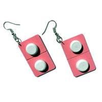 Boucles d'oreilles médicament en forme de comprimés médicaments - Rose - Bijoux infirmières