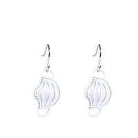 Boucles d'oreille en forme de Masques chirurgicaux Blancs - Bijoux pour infirmières et soignants