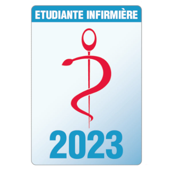 CADUCÉE ÉLÈVE INFIRMIÈRE 2024 -Sticker autocollant pare-brise EUR