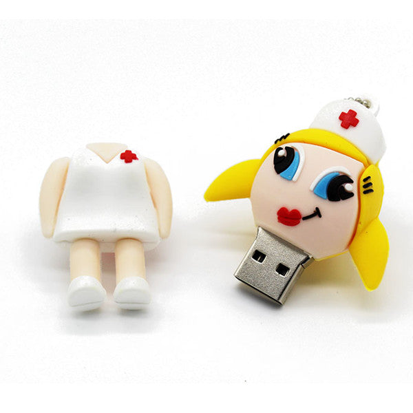 Clé USB Infirmière blonde 16Go - Fournitures de bureau pour infirmières - La Boutique Des Infirmières