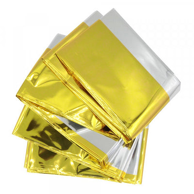 Couverture de survie double face dorée et face argentée 140 x 210 cm