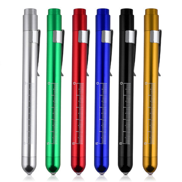 Lampe stylo avec jauge de pupille pour étudiants en soins infirmiers,  médecins, lampe de diagnostic professionnelle stylo clinique stylo d'examen