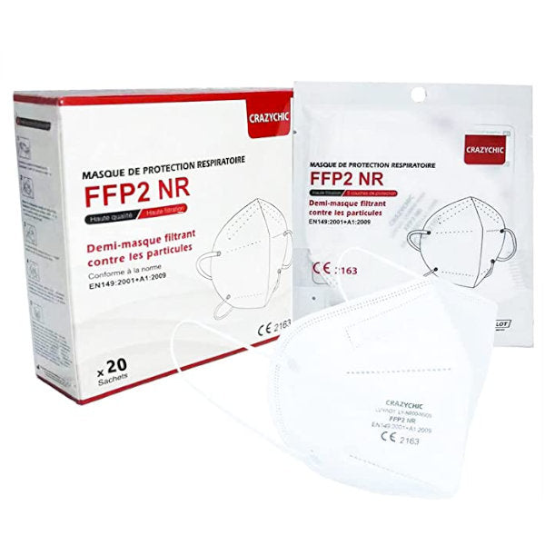 Boîte de 10 masques FFP2 NR - Haute Filtration - Conforme