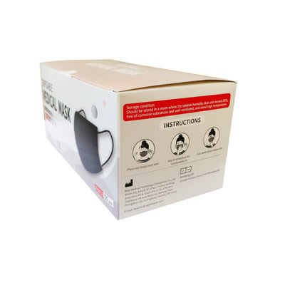 Masques chirurgicaux NOIRS Type II - Niveau de Filtration Maximal >99% - Boîte de 50 - DESTOCKAGE DLC 11/2024