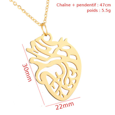 Pendentif "Cœur humain" Or - La Boutique Des Infirmières