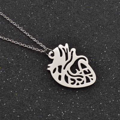 Pendentif "Cœur humain" Argent - La Boutique Des Infirmières