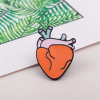Pin's "Human Heart" - Pins en forme de Cœur humain - Bijoux pour Infirmières