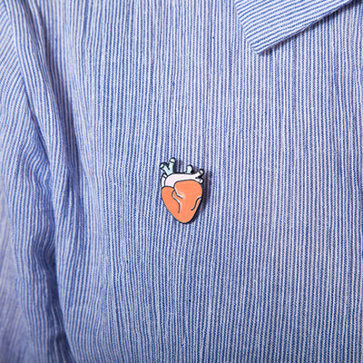 Pin's "Human Heart" - Pins en forme de Cœur humain - Bijoux pour Infirmières