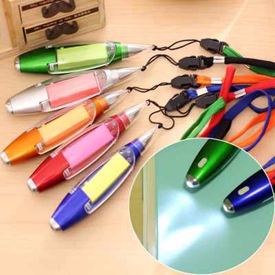 Stylo 3 en 1 - Stylo / Lampe / Marque-page 5 coloris - La Boutique Des Infirmières