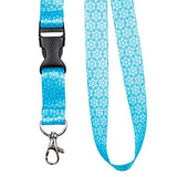 Tour de cou cordon pour clés et porte badges motif "Blue flower" - accessoires pour Infirmières
