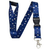 Tour de cou cordon pour clés et porte badges motif "Nuit étoilée" - accessoires pour Infirmières