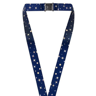 Tour de cou cordon pour clés et porte badges motif "Nuit étoilée" - accessoires pour Infirmières