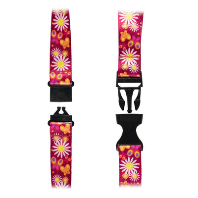 Tour de cou pour clés et porte badges fleurs et papillons "Fermoir" - accessoires pour Infirmières