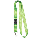 Tour de cou cordon pour clés et porte badges motif "Green flower" - accessoires pour Infirmières